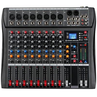 China 8 Channel Depusheng DX8 Effect Mixer USB Live Interface DJ Karaoke Mixer Professional Mixing Audio for sale