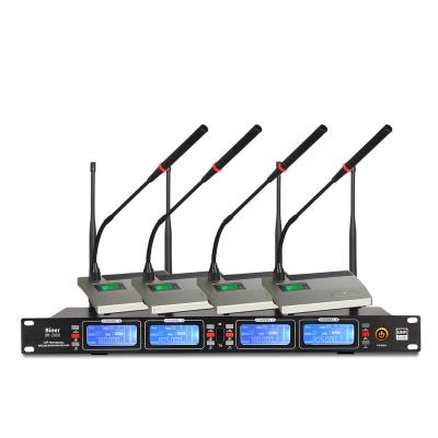 China Depusheng DR2400 UHF Concert Wireless Microphone Professional Conference 4 Channel Performance Headset Microphone for sale