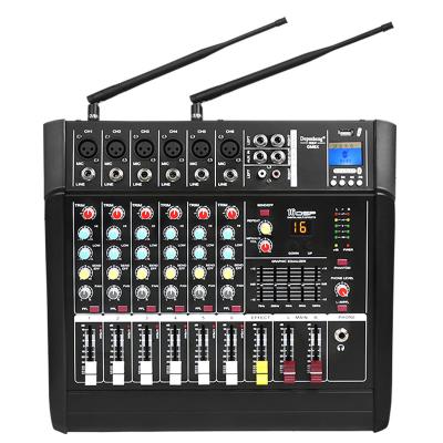 China Disco\Bar\Club\Depusheng GM6X 6 Channel Hot Selling USB Digital DJ Amplifier Home Audio Mixer For Home Studio Recording for sale