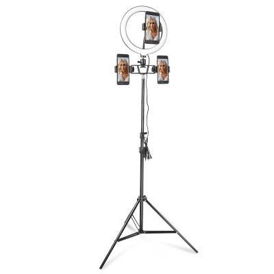 China Depusheng G5 Selfie Flexible Light Mobile Phone Microphone Retractable Floor Stand for sale