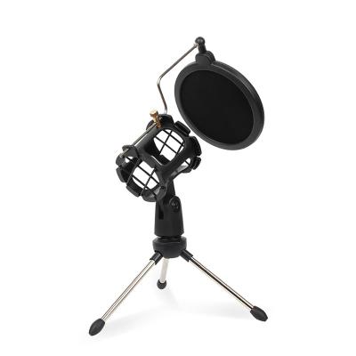 China Hot Selling Depusheng F-03 Tripod Gooseneck Microphone Adjustable Anti-throw Net Professional Telescopic Tripod Bracket for sale