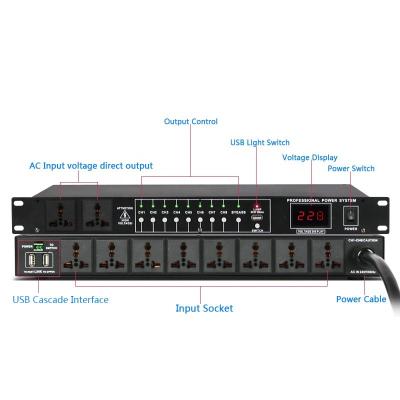 China 10-Channels Multifunction Power Supply Sequence Controller With Voltage Display D-628N for sale