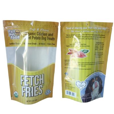 China Recyclable Food Grade Pet Food Smell Proof Zipper Lock Zipper Holder Resealable Plastic Bag Pouch With Bottom for sale