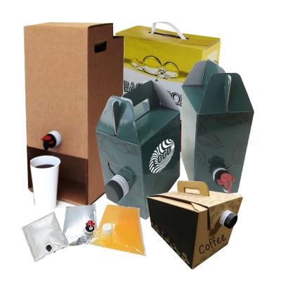 China Wine Coffee Water Disposable Juice Drink Aluminum Foil Package Dispenser Customized Bag In Box for sale