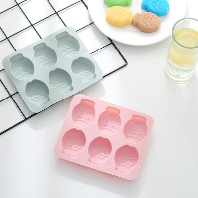 China LOVE'N LV160A DIY Cute Cartoon Silicone Bread Mold 6 Fish Shape Cake Mold Viable Household Baking Tool Even for sale