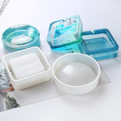 China LOVE'N LV807Y Crystal Epoxy resin concrete mold silicone ashtray mold diy viable aromatherapy plaster mold for sale