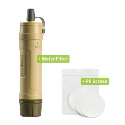 China Outdoor camping hiking miniwell camping displacement water filter for survival or emergency prepardness for sale