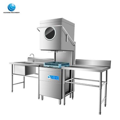 China Xuzhong XZ-80D Restaurant Dish Washers With Built-In Pipe Connection Water Supply for sale