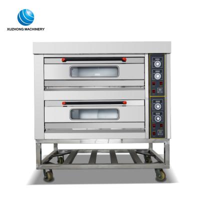 China Commercial bread bake oven snack machines bakery double deck oven bakery for sale