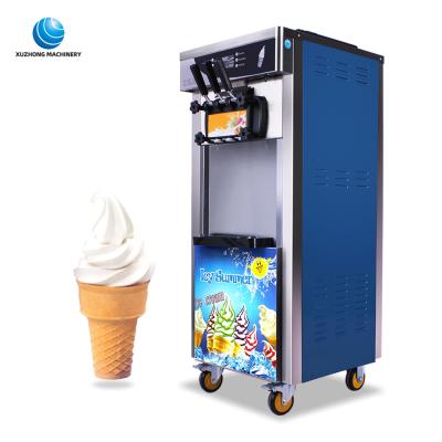 China Big Capacity 3 Flavor Rainbow Used Commercial Mini Soft Ice Cream Machine for sale