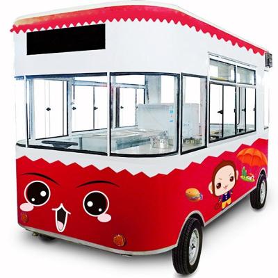 China Bakery Street Business Fast Food Vending Customized Serving Cart Mobile Food Trailers Food Cart for sale