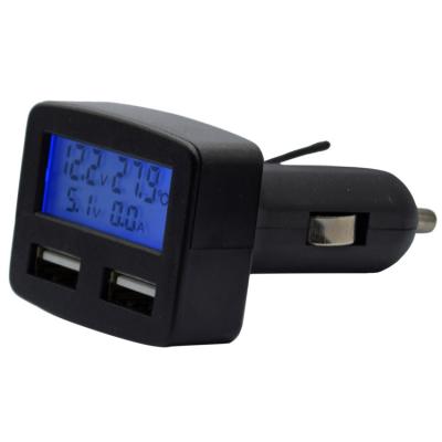 China Voltage Voltage Tester 5 in 1 Portable Car Dual USB Car Charger for sale