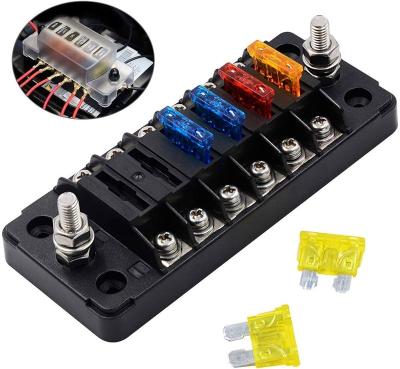 China Adopting Mini 6-Way Capacitive Sensing Technology Marine Blade Fuse Block With Bus ATC/ATO Waterproof Automotive Fuse Box Negative Circuit Support Standard Board For BO for sale