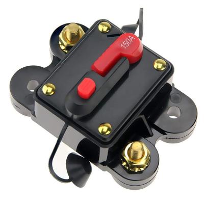 China Plastic And Metal 12V 24V Car Audio Circuit Breaker 150A Manual Reset Fuse Home Holder for sale