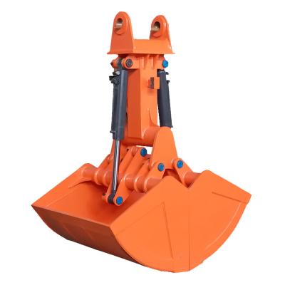 China Excavator Bucket PC40 PC70 EX55 Hydraulic Loading Bucket Clamshell Grab Bucket Top Block Excavator for sale