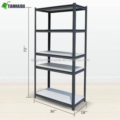 China Heavy Duty Corrosion Protection Particle Board Particle Board Storage Shelf Steel Garage 5 Shelving Unit for sale