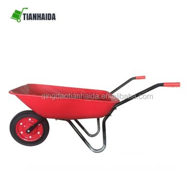 China Metal Light Goods Wheelbarrow Trolley Cart Steel Gardening Narrow Wheel Wheelbarrow for sale