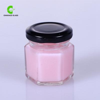 China Honey 60ml 2OZ Hexagon Glass Jars, Mini Hex Jars For Sale for sale