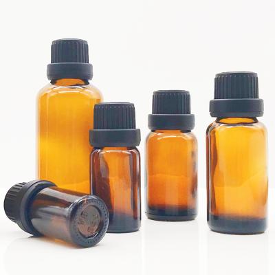 China Eco-friendly euro dropper inserts Amber Glass Bottle essential oil perfume bottle with euro dropper for sale