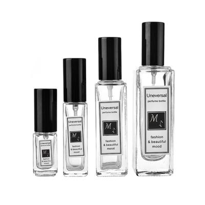 China 5ml 10ml 18ml 30ml Eco-friendly Clear Square Spray Glass Perfume Bottle for sale