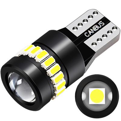 China Auto Lamp T10 194 Error Free 168 W5W 18SMD 3014+1SMD 3030 Wedge Side Light Interior Car LED Bulbs Led T10 Canbus for sale