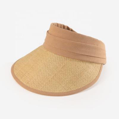 China Custom Korean Character Dongkuan Wholesale Style High Grade Raffia Beach Women Summer Sun Visor Hat for sale