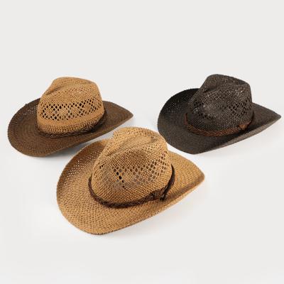 China Manufacturer Soft Western Men Women Straw Cowboy Hats In Bulk Wholesale Summer Eco-friendly Dongkuan for sale