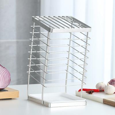 China 304 Stainless Steel Knife Rack Kitchen Knife Shelf Storage Rack for sale