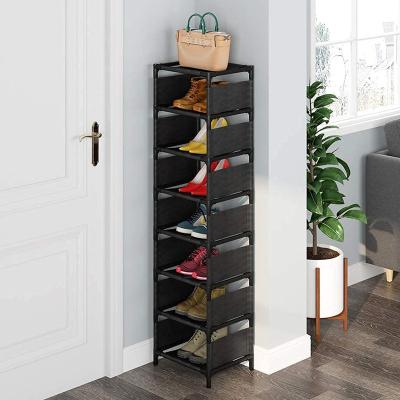 China Wholesale (Height) Adjustable Customized Good Quality Two Tiers Removable Metal Shoe Rack for sale