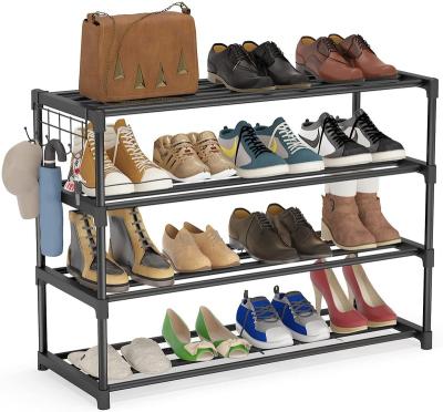 China Home 4 Adjustable Row (Height) Portable Display For Living Room Shoe Rack Storage Metal for sale