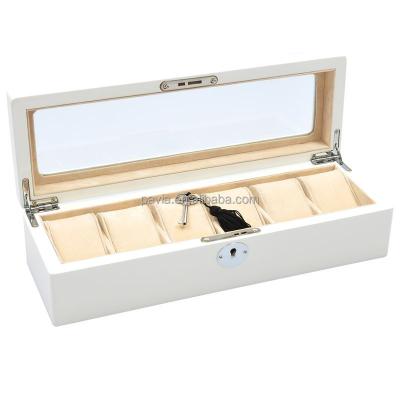 China PW003C Multifunctional Luxury Custom Gift 6 Slots Watch Cases Wooden Watch Winder for sale