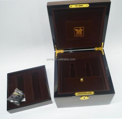 China High Grade Luxury Perfume Box Multifunctional Handmade Carved Wooden Packaging Gift Boxes PF007 for sale