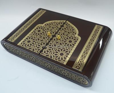 China PF002 Multifunctional Handmade Arabic Style Perfume Lazer Luxury Handmade Carved Engraving Wooden Perfume Packing Boxes for sale