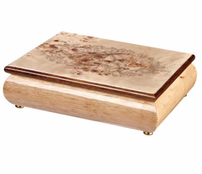 China Handmade new design custom music jewelry box /wooden gift box winding mechanism for sale