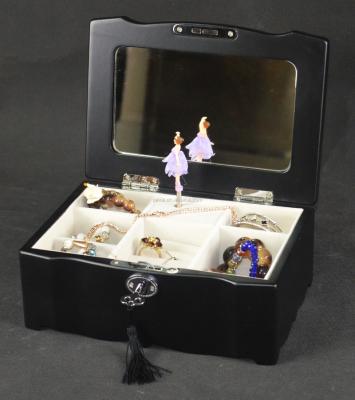 China PM032B Multifunctional Custom Wooden Hand Crank Music Box Dancing Musical Jewelry Box for sale