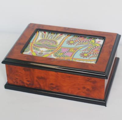 China PM025A Multifunctional Roll Up Antique Wooden Music Boxes Jewelry Storage for sale