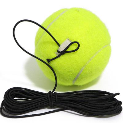 China Black Rebound Running Tennis Ball Rope Practice Ball Elastic Line With 2.5 Inch Tennis Ball Elastic Rope Outdoor Tennis Trainer for sale