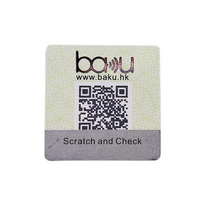 China Custom Shape 3D Sticker Holographic Qr Code Laser Qr Code Stickers Anti-counterfeiting Anti-counterfeit Mark with QR Code for sale