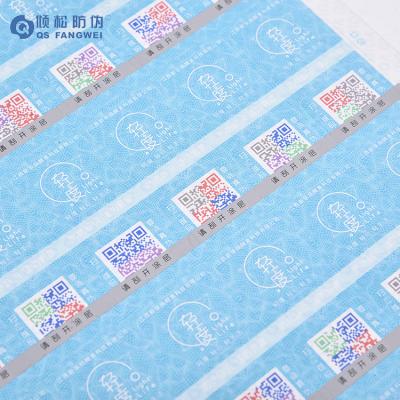 China Hot Stamping Tamper Evident Void Sticker Anti Counterfeiting Open Void Sticker for sale