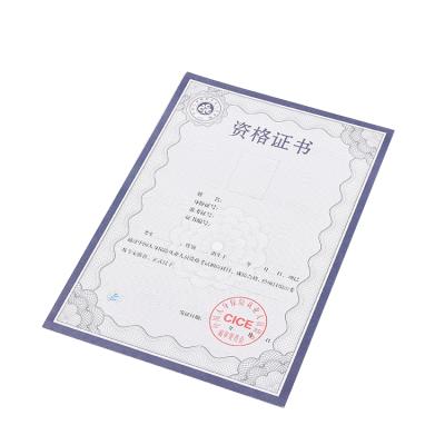 China Custom Paper Vehicle Security Certificate High Security / Anti - Copy Certificate for sale