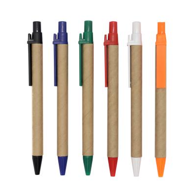 China 2021 promotional pen kawaii paper ballpoint pen wholesale cheap pens for office writing for sale