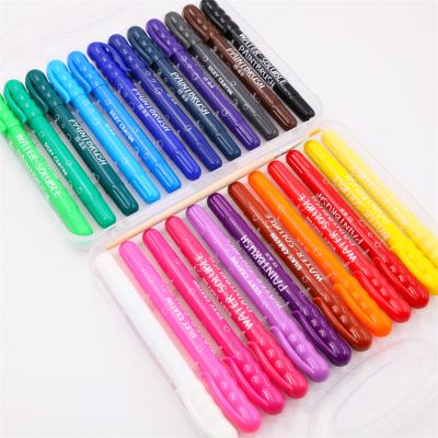 China Wholesale High Quality Water Soluble Drawing Silky Washable Sets Of Promotion Colored Pencil Crayons\School\Office 24 for sale