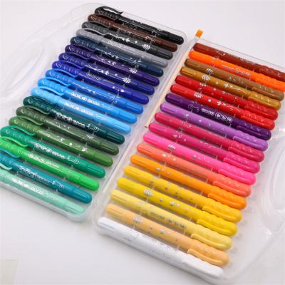 China Promotion Wholesale Custom 36 Fancy Colors Silky Painting Wax Crayon\School\Office Set Crayons For Kids Children for sale