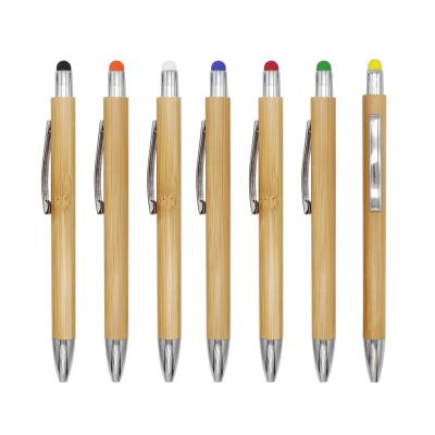 China office & Environmental wholesale stylus school bamboo promotion 0.7mm 1.0mm pen printed cute logo ballpoint pen pen for sale