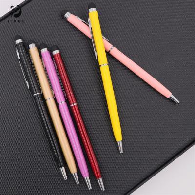 China office & School Pen Hot Selling Factory direct logo ballpoint pen metal ballpen with stylus phone touch for sale