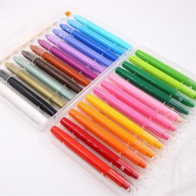 China Promotion Stationery Wax Paint Paint Twist Cheaper Children's Washable Drawing Children's Office Gift Up Crayons Set for sale