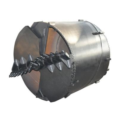 China Gravel Basic Piling From Bauer Drilling Tools Rock And Clay Drilling Auger Bucket For for sale