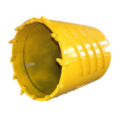 China Medium Weathered Rock Rotary Drilling Tools Drilling Bucket Core Barrel With Bullet Teeth for sale