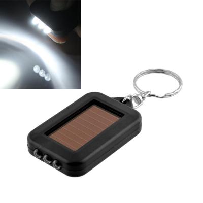 China Promotional PVC PVC LED Mini Flashlight Solar Keychain With Light For Night Running Customized Colorful Logo LED Solar Key Chain for sale