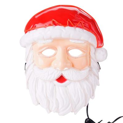 China Halloween Styles Dropshipping Christmas Party LED Mask Cosplay Costume Mask EL Wire Light Up For Halloween Festival Party Wearing for sale